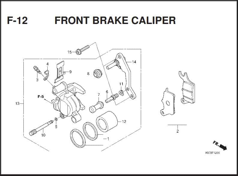 F-12 FRONT BRAKE CALIPER