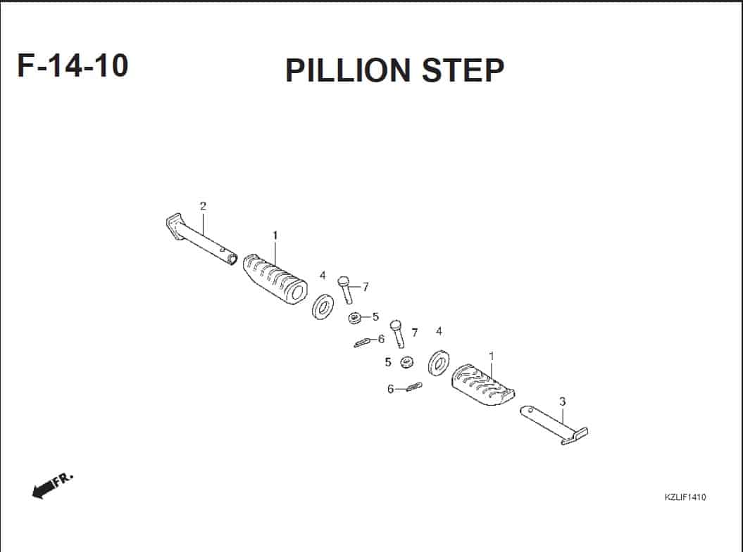 F-14-10 PILLION STEP