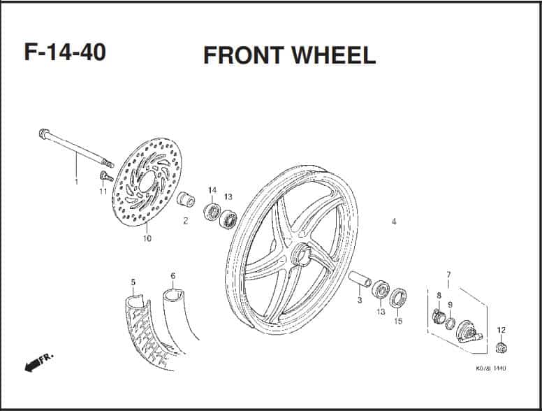 F-14-40 Front Wheel – Katalog Suku Cadang Honda Blade 110