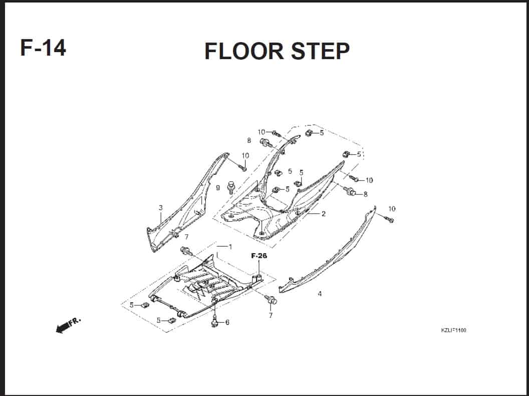 F-14 Floor Step – Katalog Suku Cadang Honda Spacy