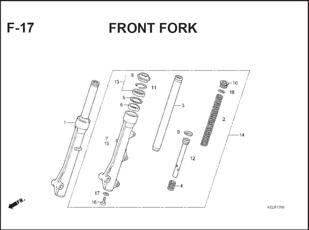 Bolt Fr Fork - Beat Esp New (K81), New Scoopy Esp (K16)