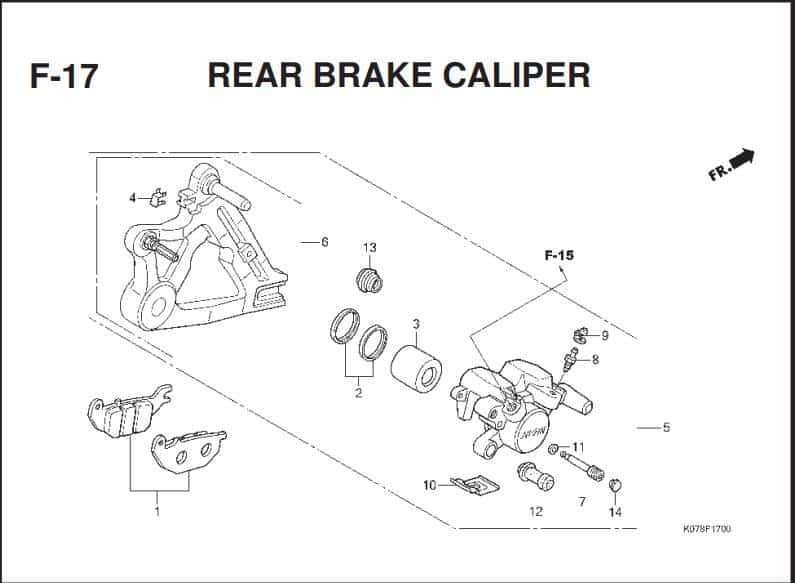 F-17 REAR BRAKE CALIPER