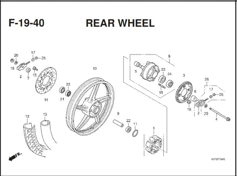 F-19-40 REAR WHEEL