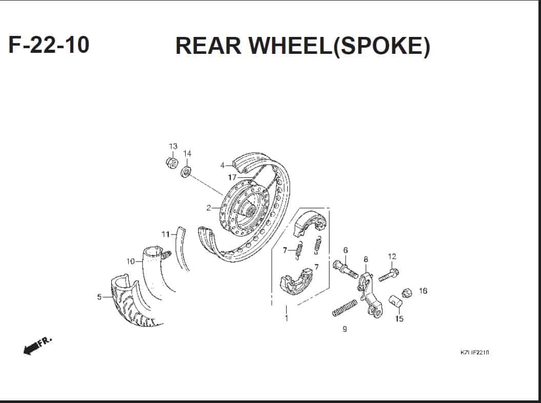 F-22-10 REAR WHEEL(SPOKE)