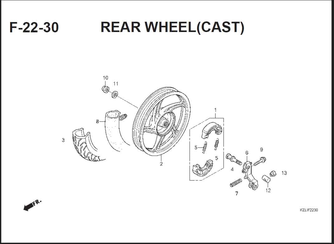 F-22-30 REAR WHEEL(CAST)