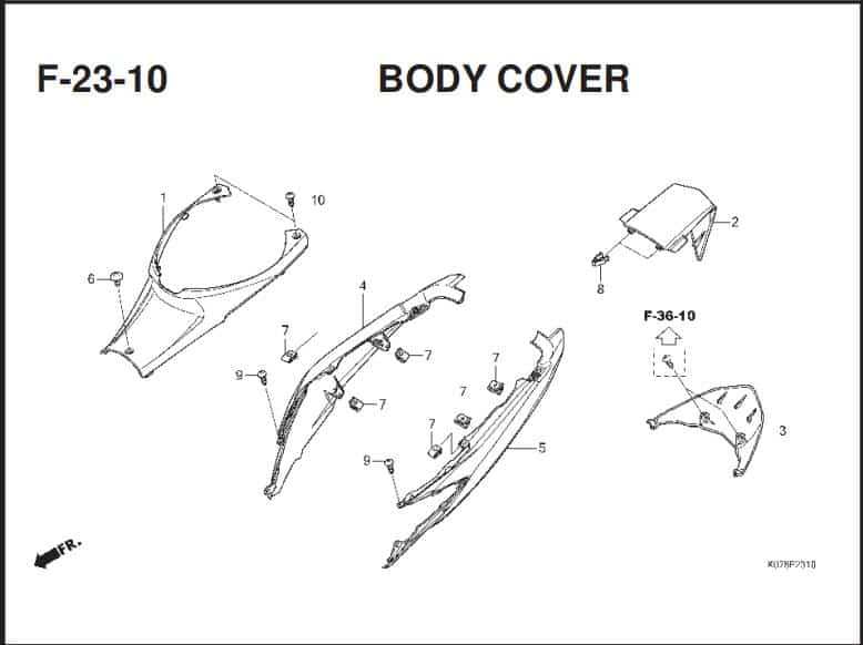 F-23-10 BODY COVER