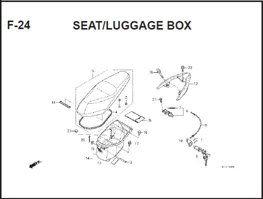 F-24 Seat/Luggage Box – Katalog Suku Cadang Honda Spacy