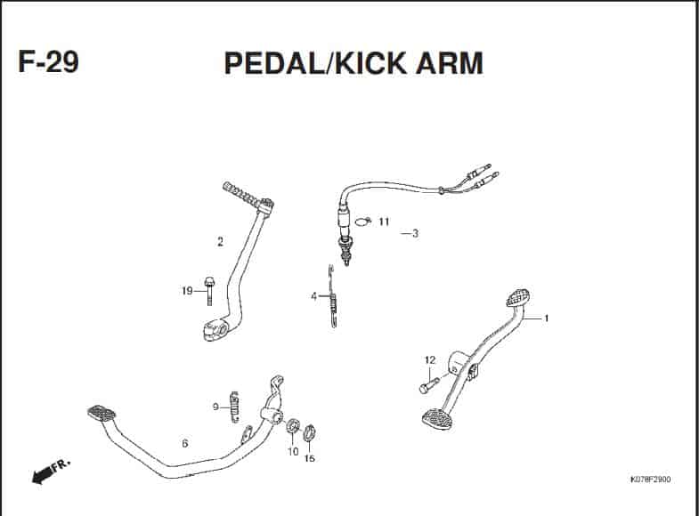 F-29 PEDAL/KICK ARM