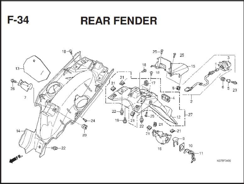 F-34 REAR FENDER