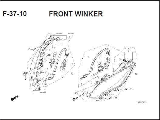 F-37-10 Front Winker – Katalog Suku Cadang Honda Spacy