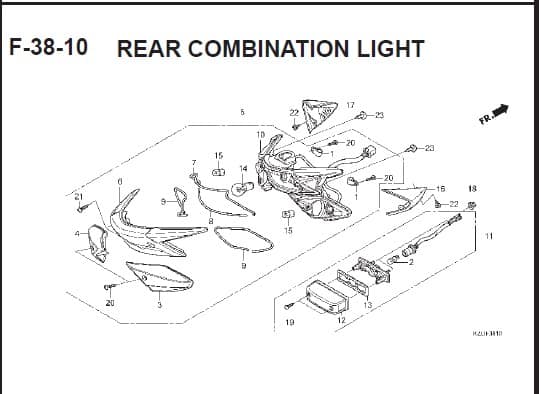 F-38-10 Rear Combination Light – Katalog Suku Cadang Honda Spacy