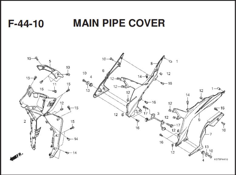 F-44-10 MAIN PIPE COVER