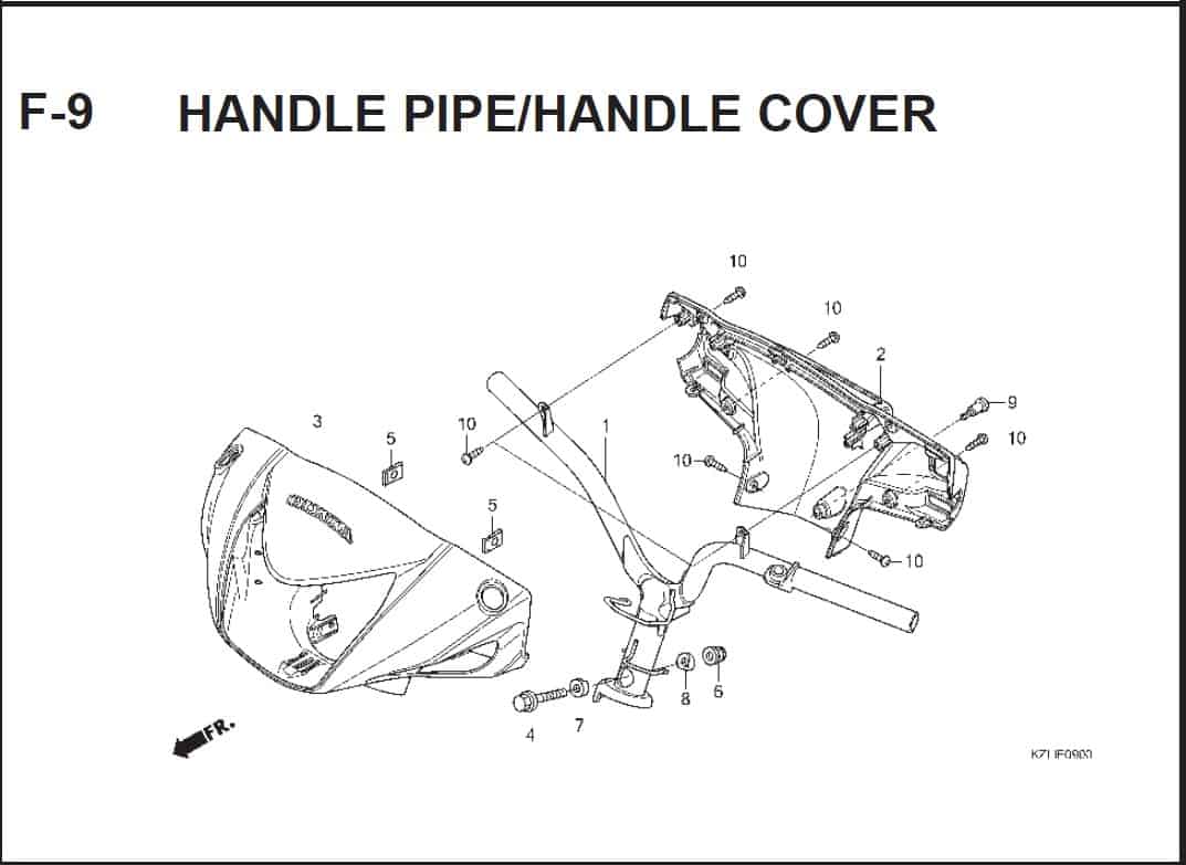 F-9 HANDLE PIPE/HANDLE COVER