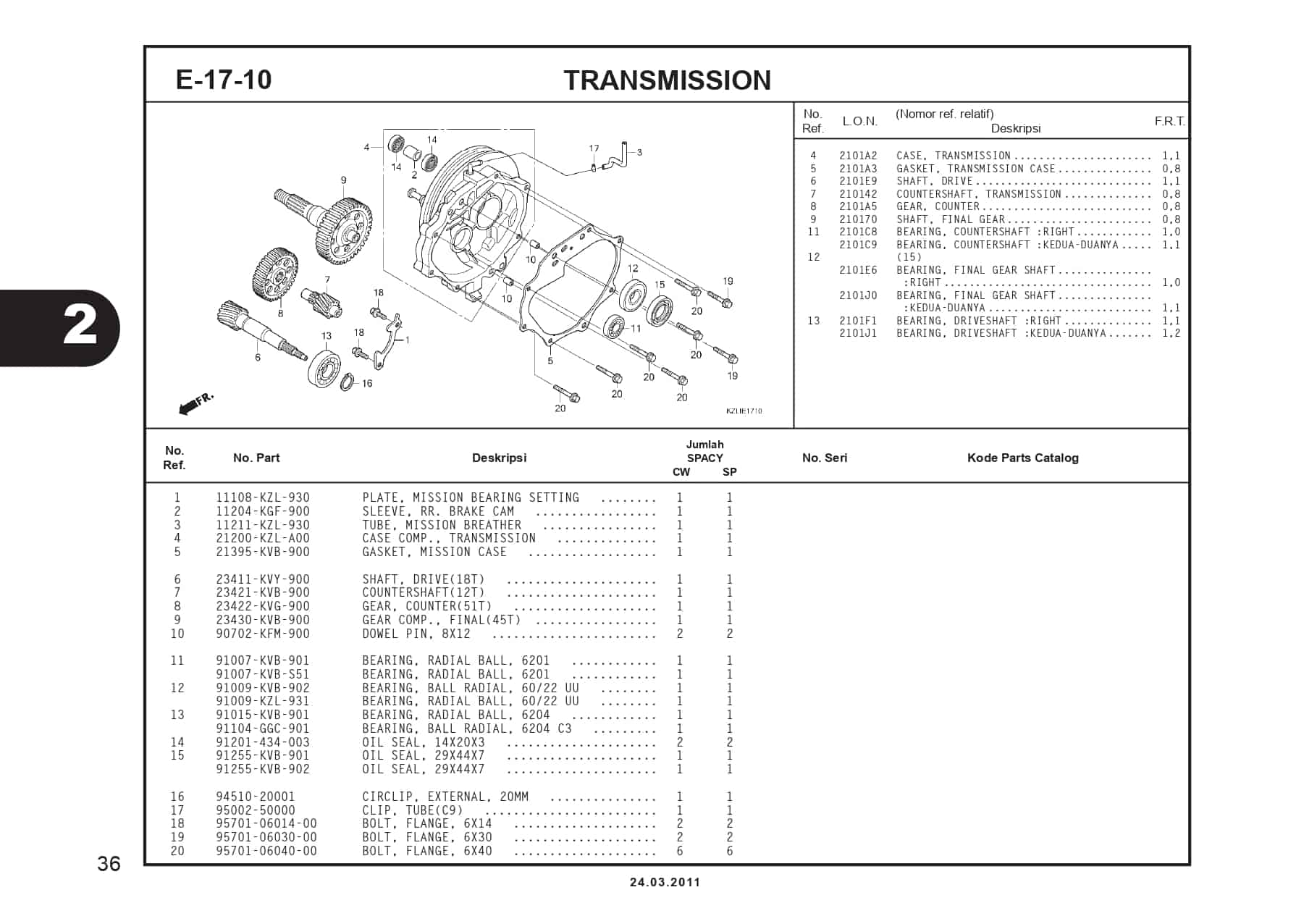 E-17-10 TRANSMISSION