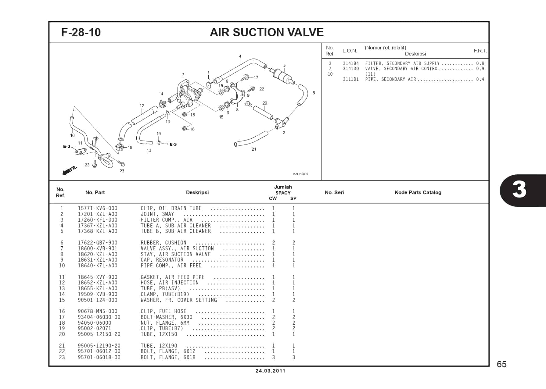 F-28-10 AIR SUCTION VALVE