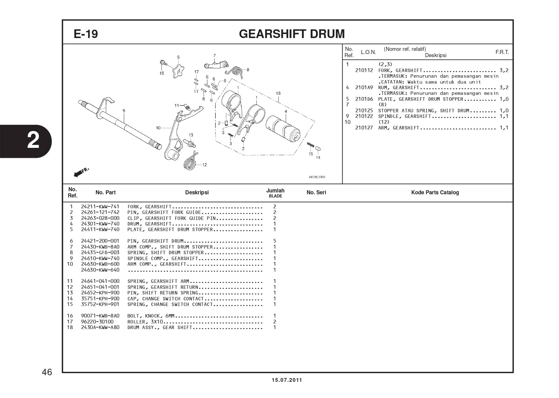 E-19 GEARSHIFT DRUM