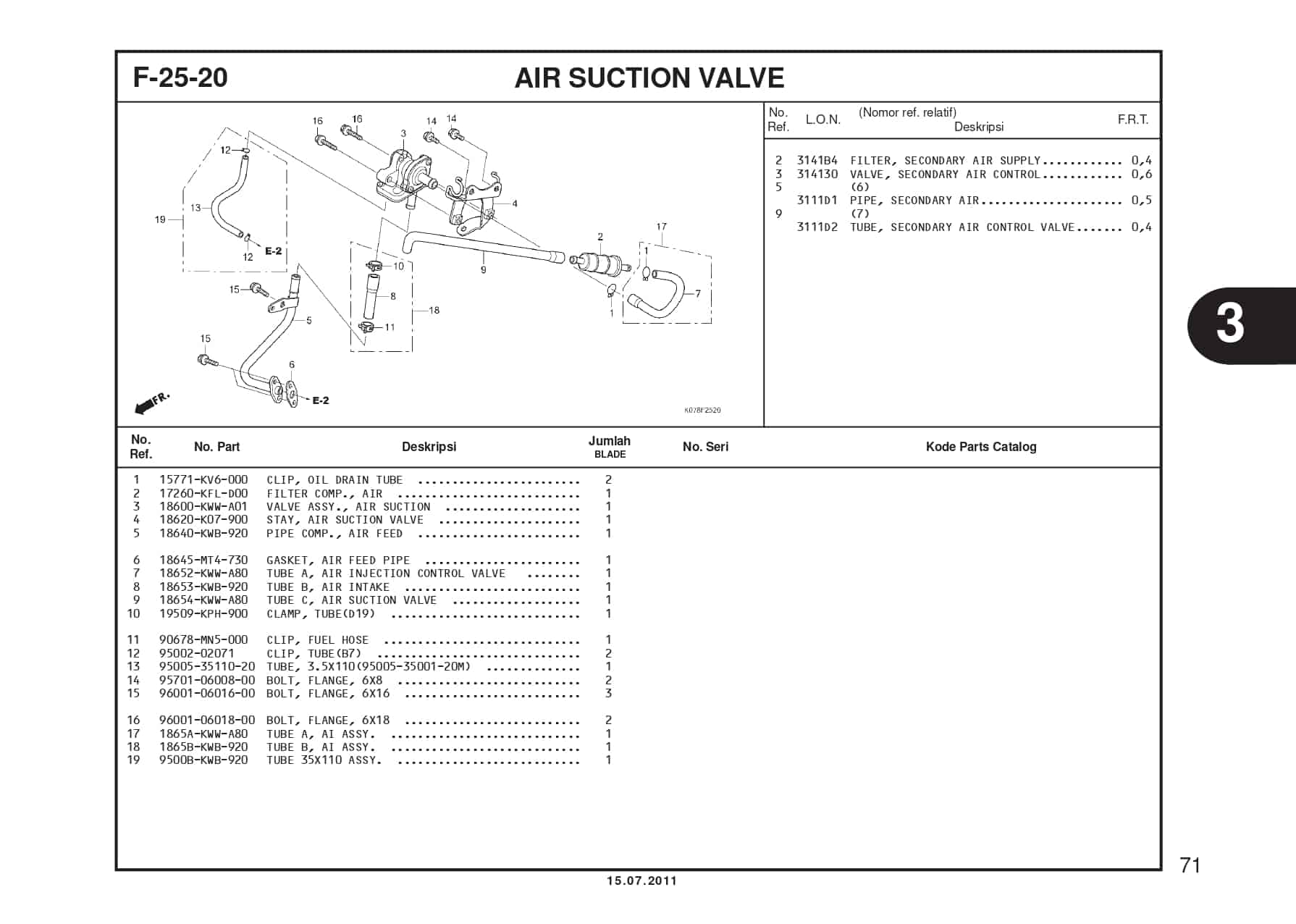 F-25-20 AIR SUCTION VALVE