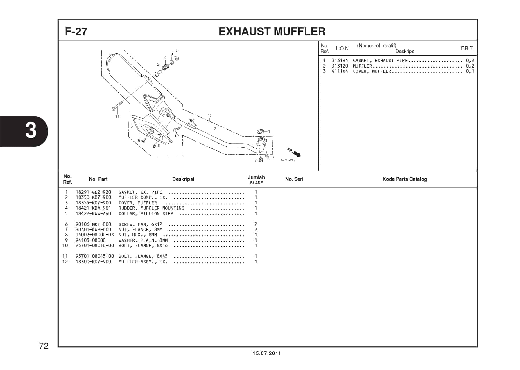 F-27 EXHAUST MUFFLER