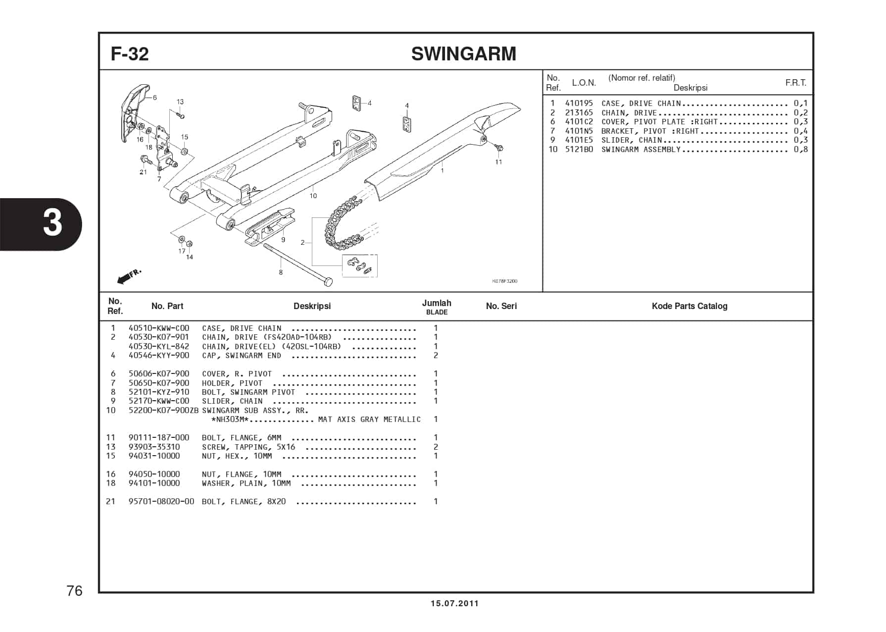 F-32 SWINGARM