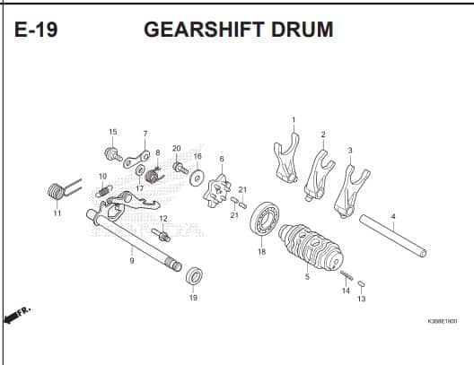 E 19 GEARSHIFT DRUM