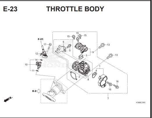 E 23 THROTTLE BODY