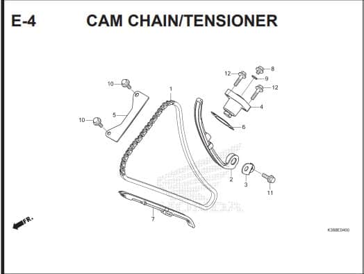 E4 CAM CHAIN TENSIONER