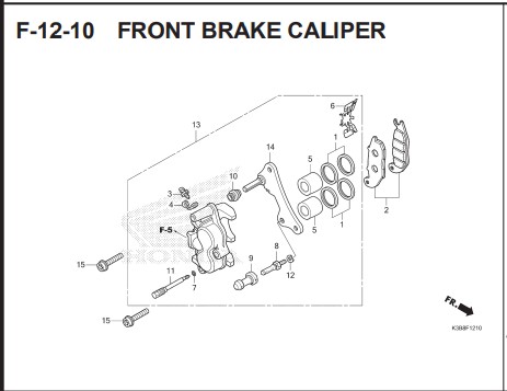 F-12-10 FRONT BRAKE CALIPER