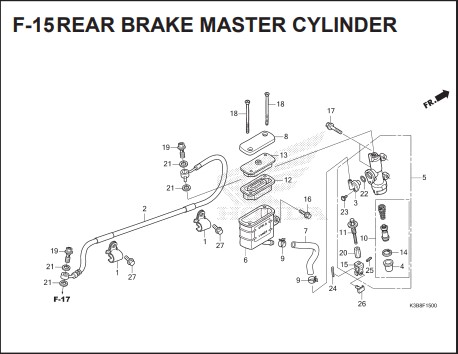 F-15 REAR BRAKE MASRET CYLINDER