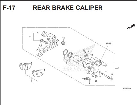 F-17 REAR BRAKE CALIPER