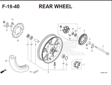 F-19-40 REAR WHEEL