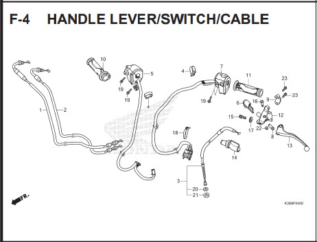 F-4 HANDLE LEVER SWITCH CABLE