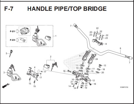 F-7HANDLE PIPE TOP BRIDGE