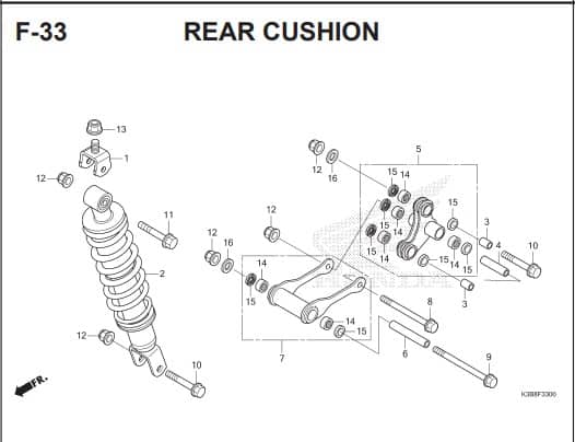 F33- REAR CUSION