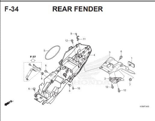 F34-REAR FENDER