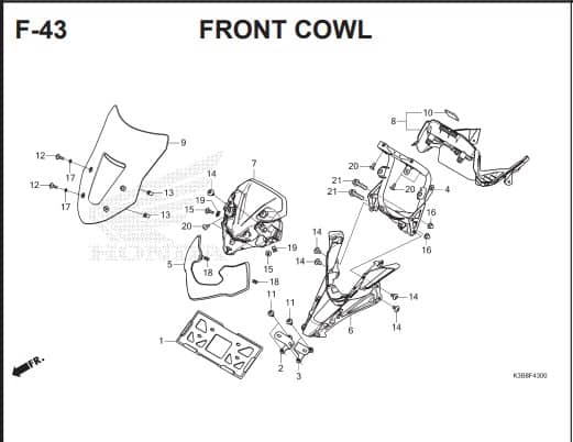 F43 - FRONT COWL