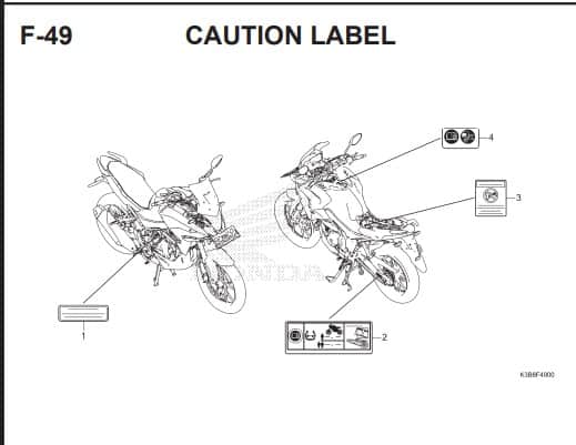 F49 COUTION LABEL