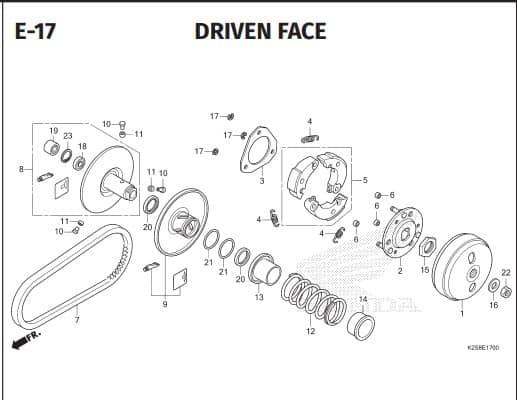 E-17 DRIVEN FACE