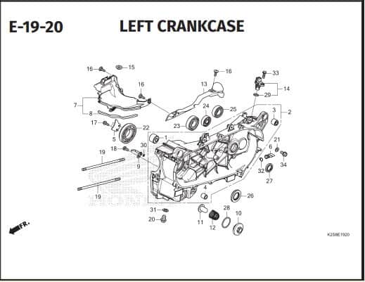 E-19-20 LEFT CRANKCASE-2