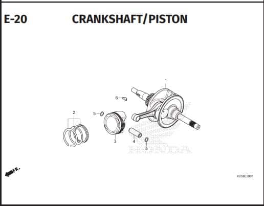 E-20 CRANKSHAFT PISTON