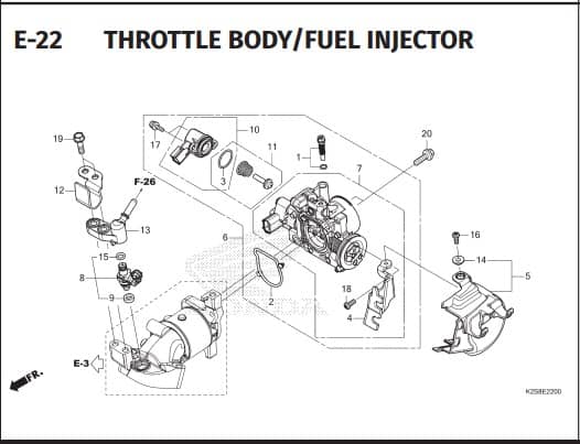 E-22 THROTTLE BODY FUEL INJECTOR