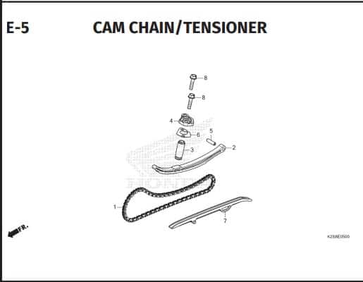 E-5 CAM CHAN TENSIONER