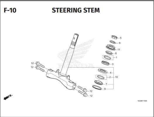 F-10 STEERING STEM