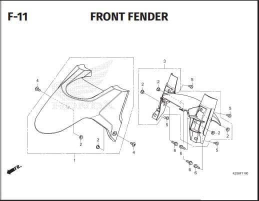 F-11 FRONT FENDER