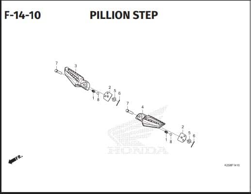 F-14-10 PILLION STEP