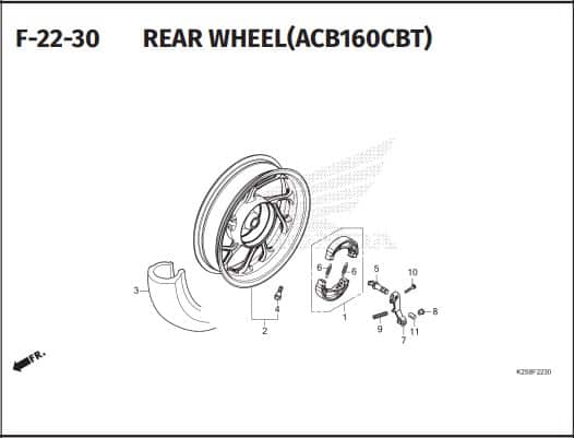 F-22-30 REAR WHEEL(ACB160CBT)