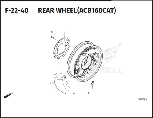 F-22-40 REAR WHEEL(ACB160CAT)