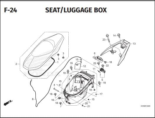 F-24 SEAT LUGGAGE BOX