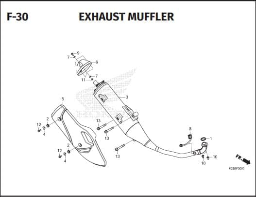 F-30 EXHAUST MUFFLER