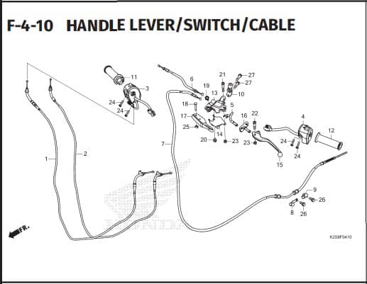 F-4-10 HANDLE LEVER SWITCH CABLE