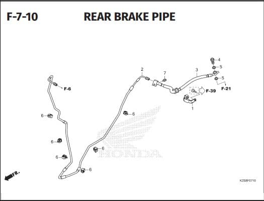 F-7-10 REAR BRAKE PIPE